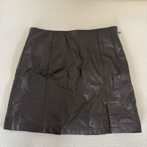 Cotton Candy Dark Brown Mini Skirt
